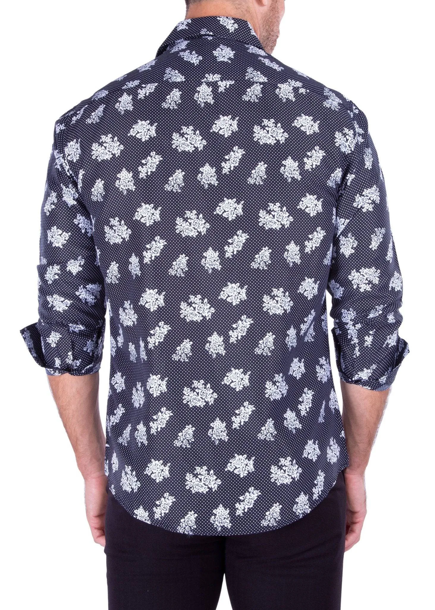 Black Paisley Print Men's Shirt | DNK Mobile