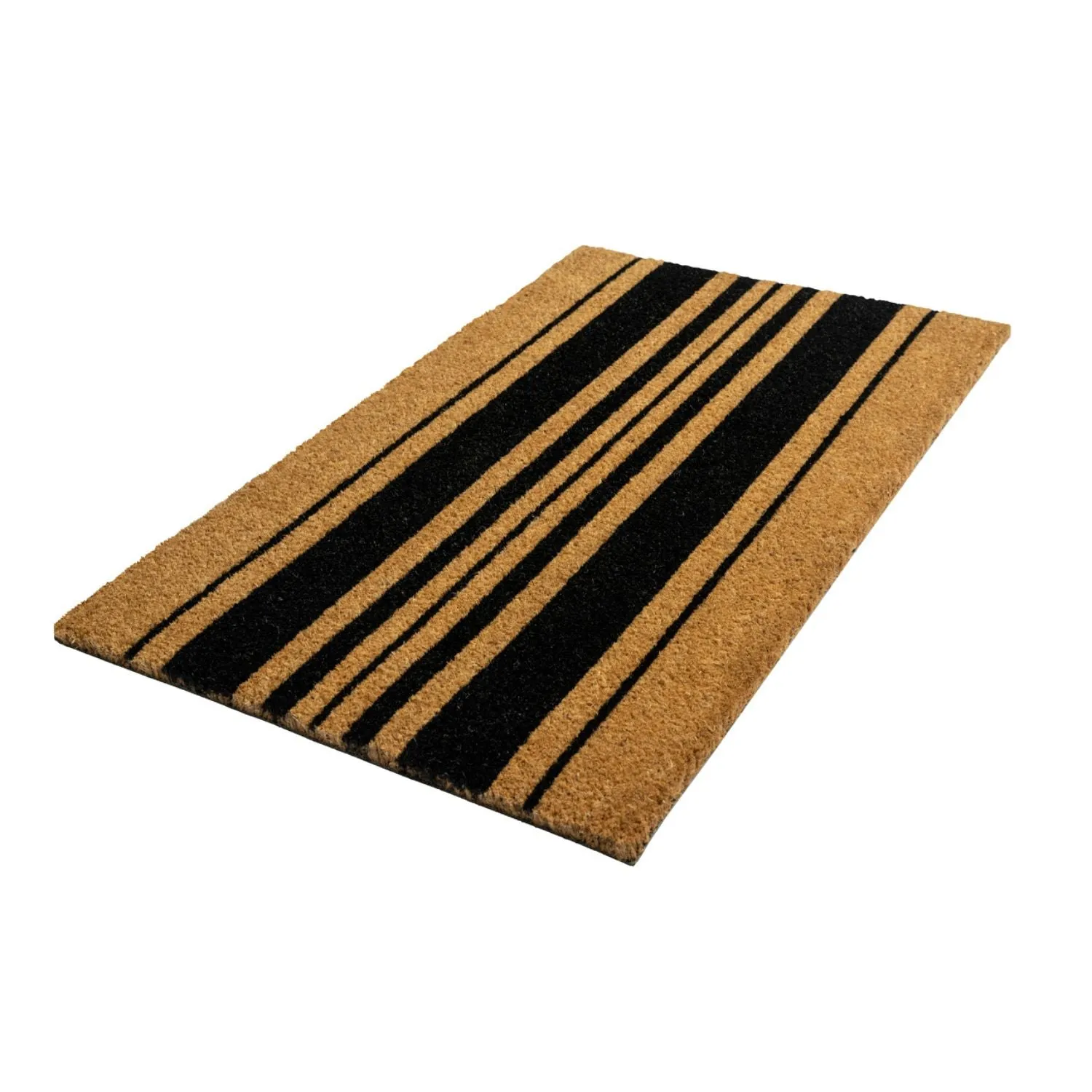 Black Stripe Doormat