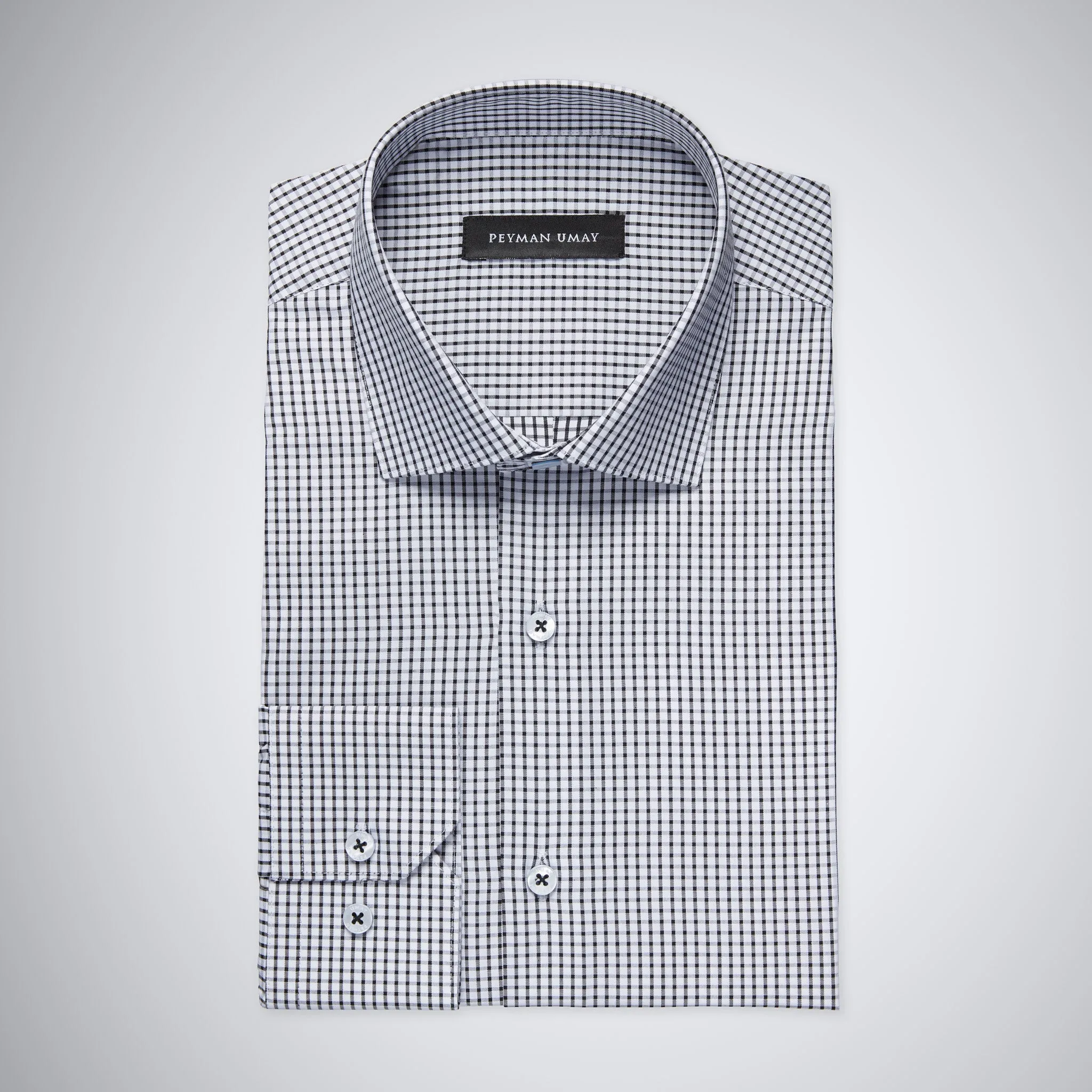 Black-white Check Cotton Shirt