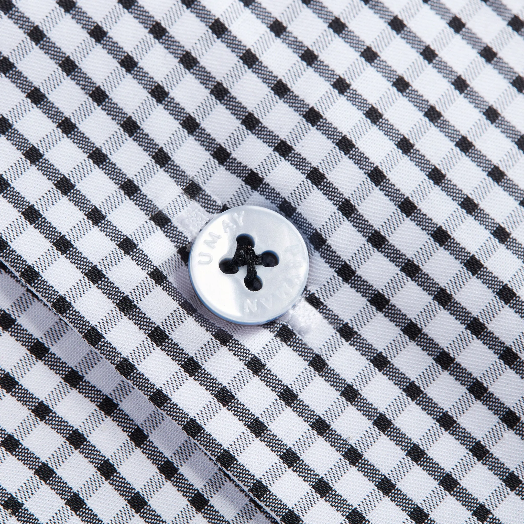 Black-white Check Cotton Shirt