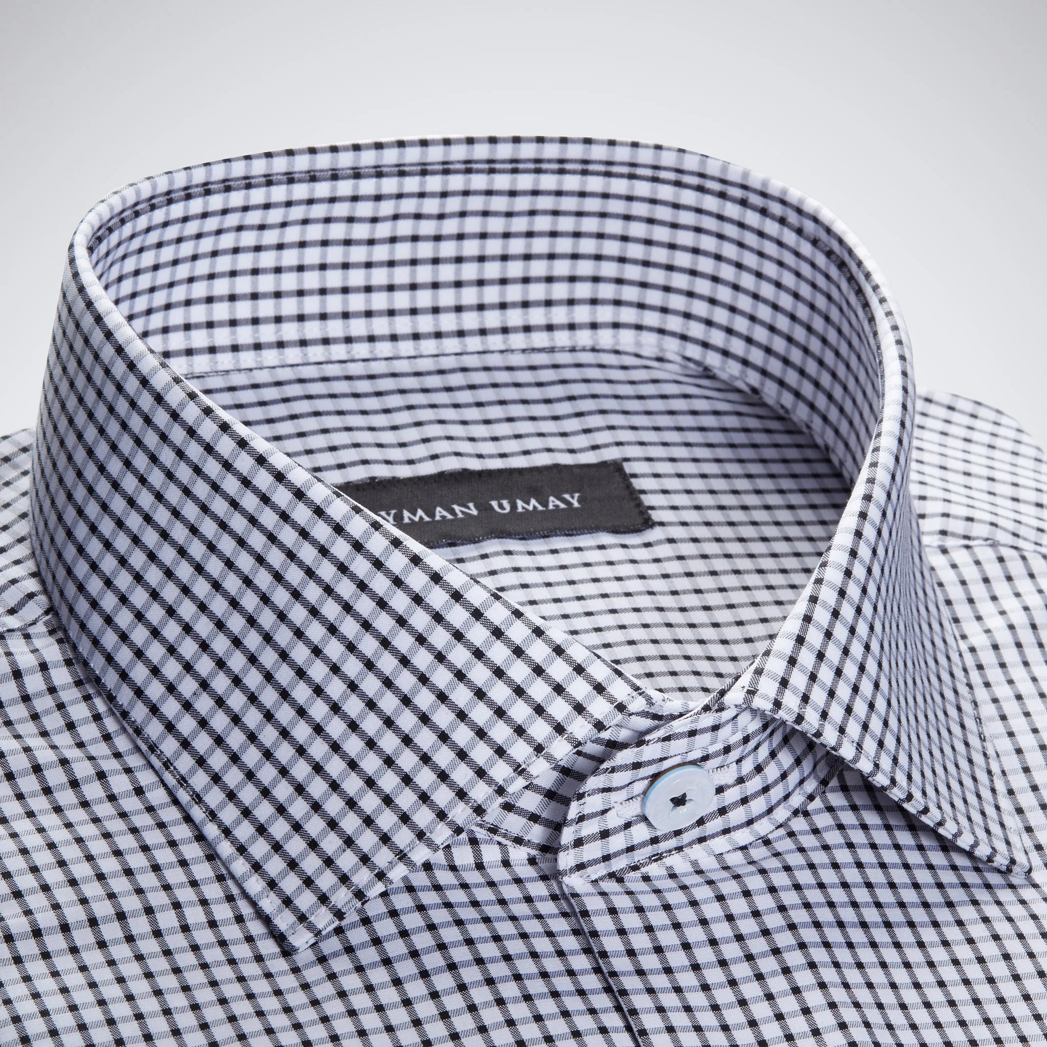 Black-white Check Cotton Shirt