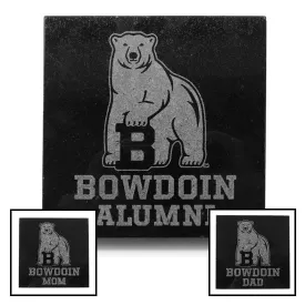 Bowdoin Family Etched Granite Coaster