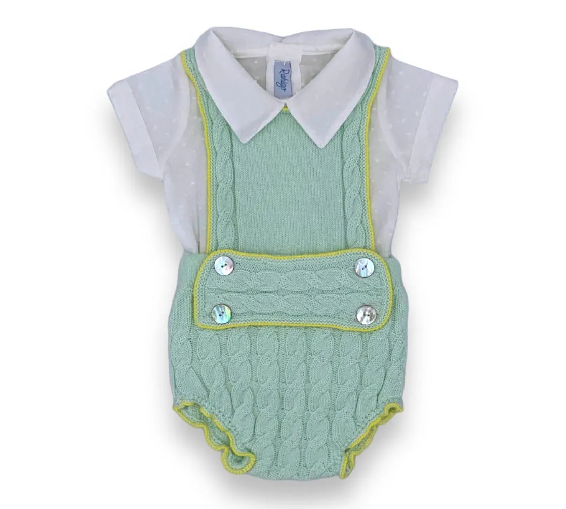 Boys Mint Green Romper