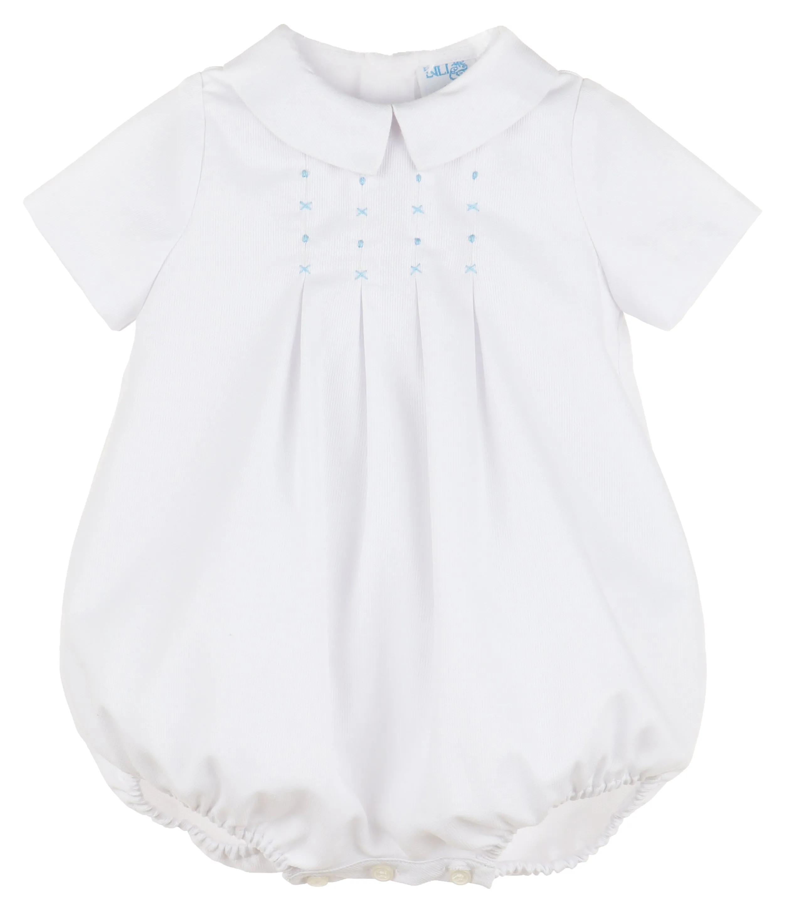 Boys White Bubble Romper