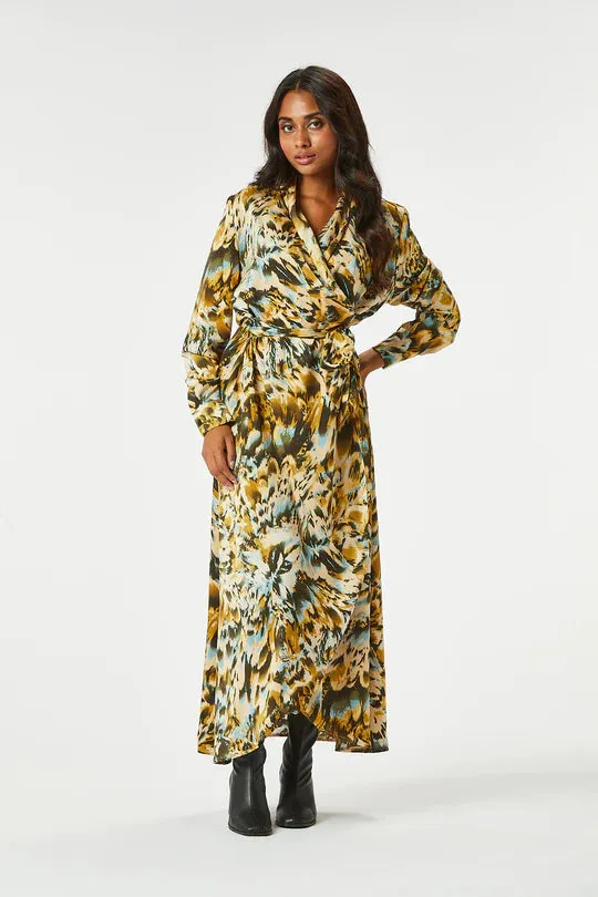 Brock Long Wrap Dress (Green)