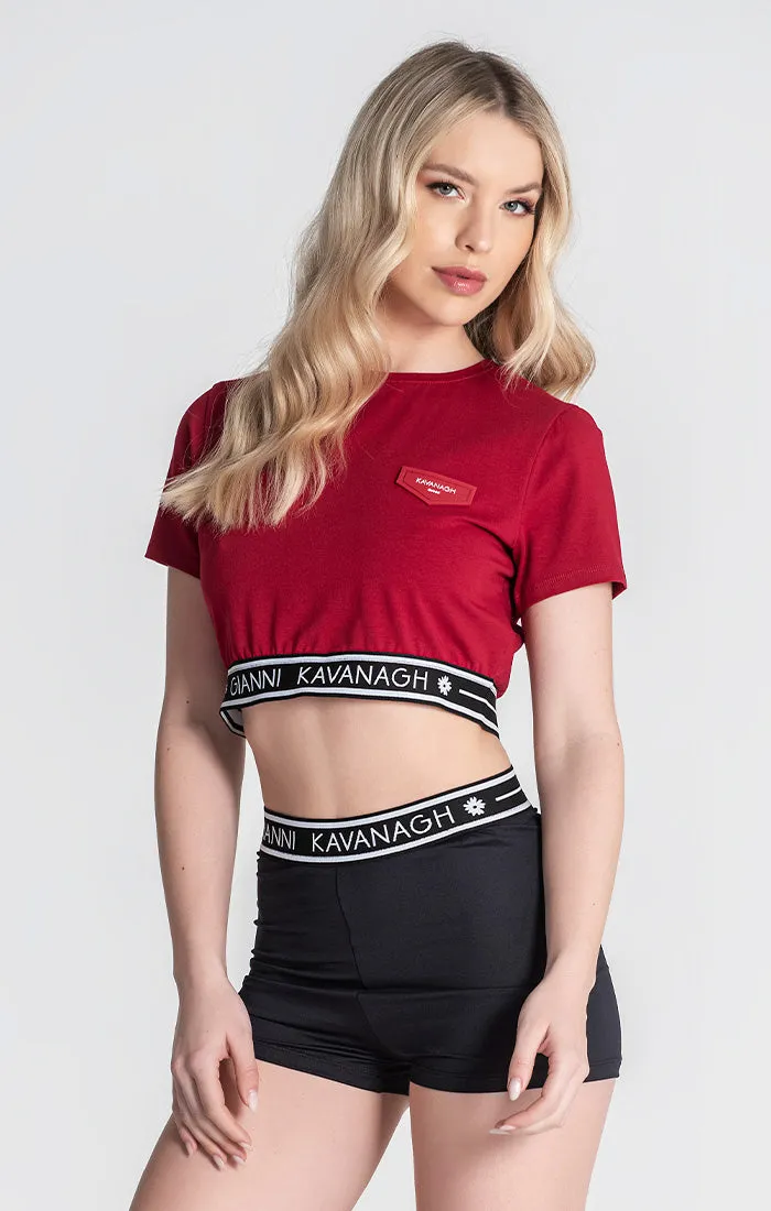 Burgundy Core Elastic Tee