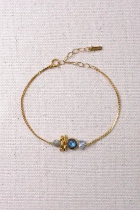 Chan Luu Aquamarine Gold Meso Bracelet