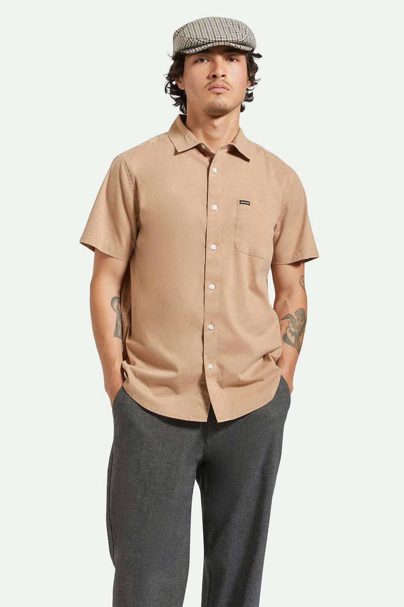 Charter Sol Wash S/S Woven Shirt - Burro Brown Sol Wash