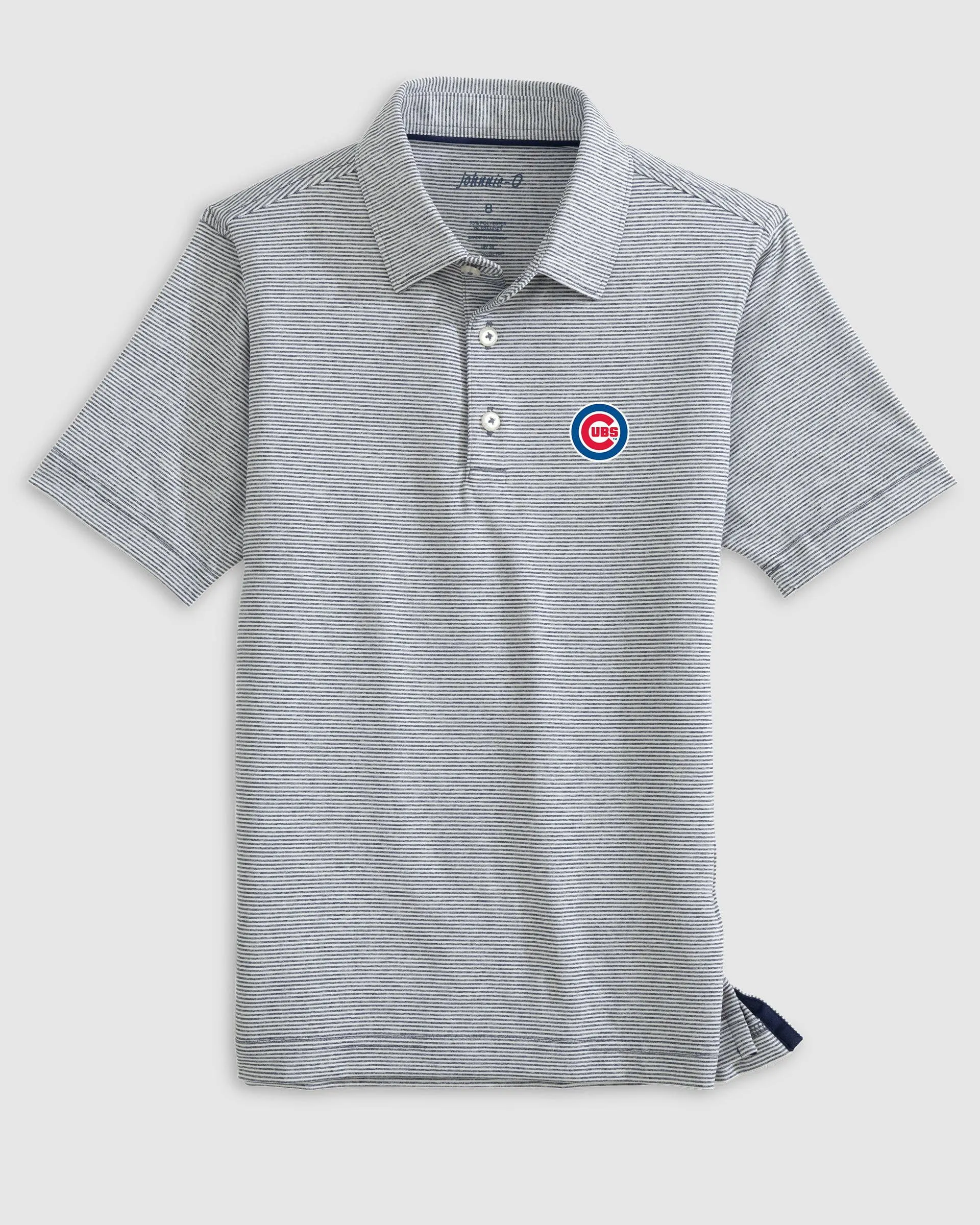 Chicago Cubs Lyndonn Jr. Striped Jersey Performance Polo