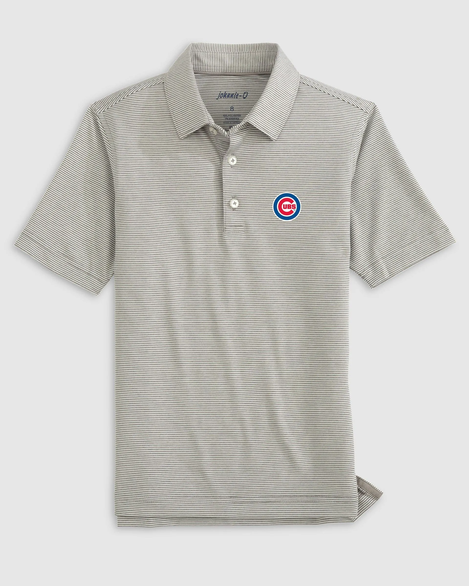 Chicago Cubs Lyndonn Jr. Striped Jersey Performance Polo