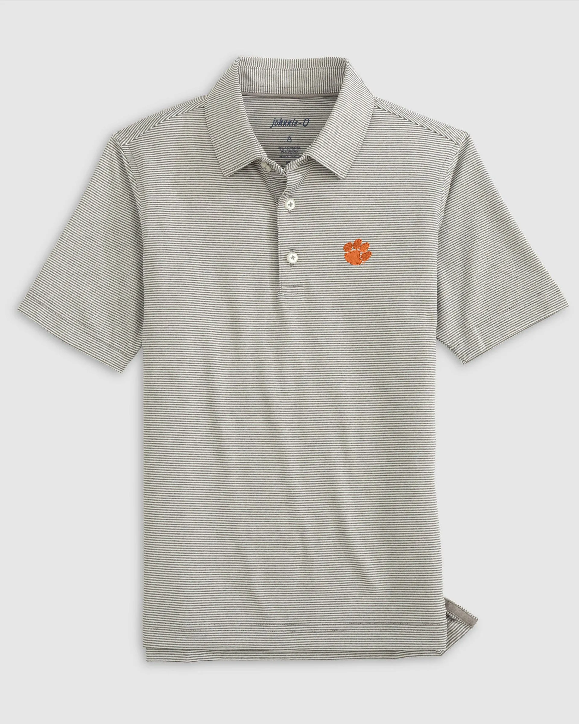 Clemson Lyndonn Jr. Striped Jersey Performance Polo