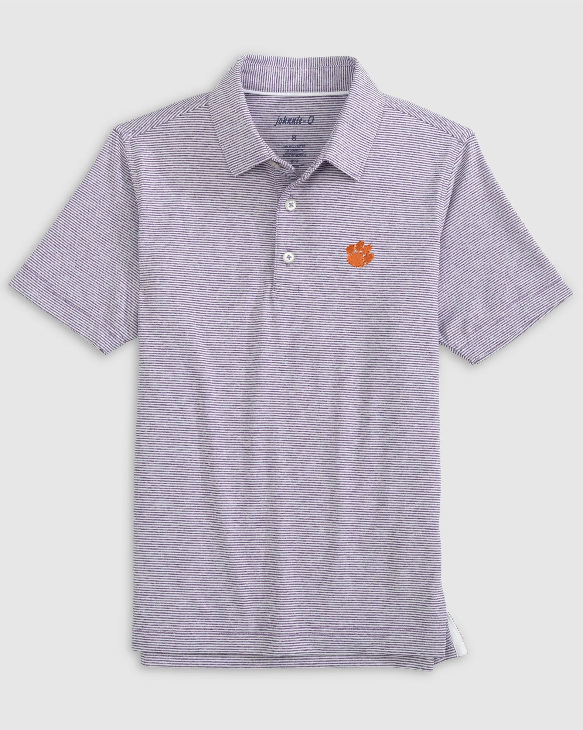 Clemson Lyndonn Jr. Striped Jersey Performance Polo