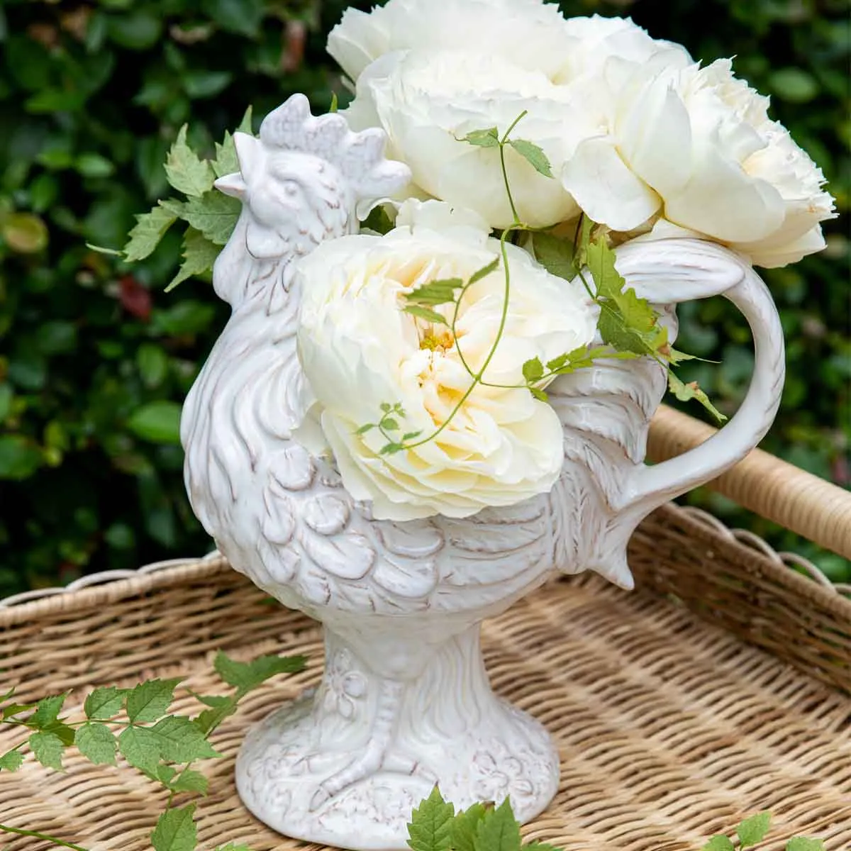 Clever Creatures Ceramic Rooster Pitcher