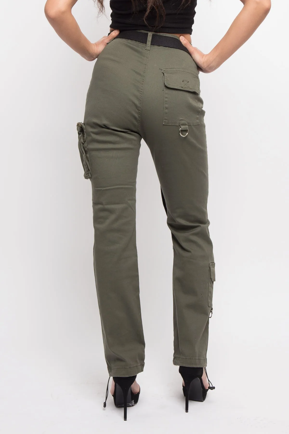 Colored Utility Jogger with Belt