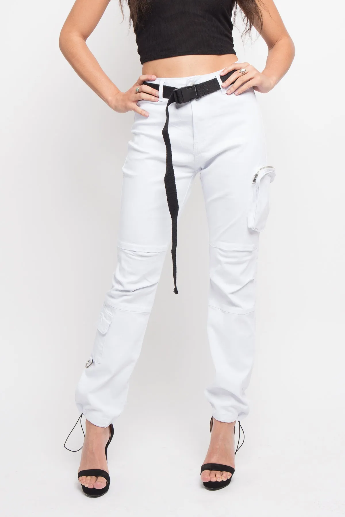 Colored Utility Jogger with Belt