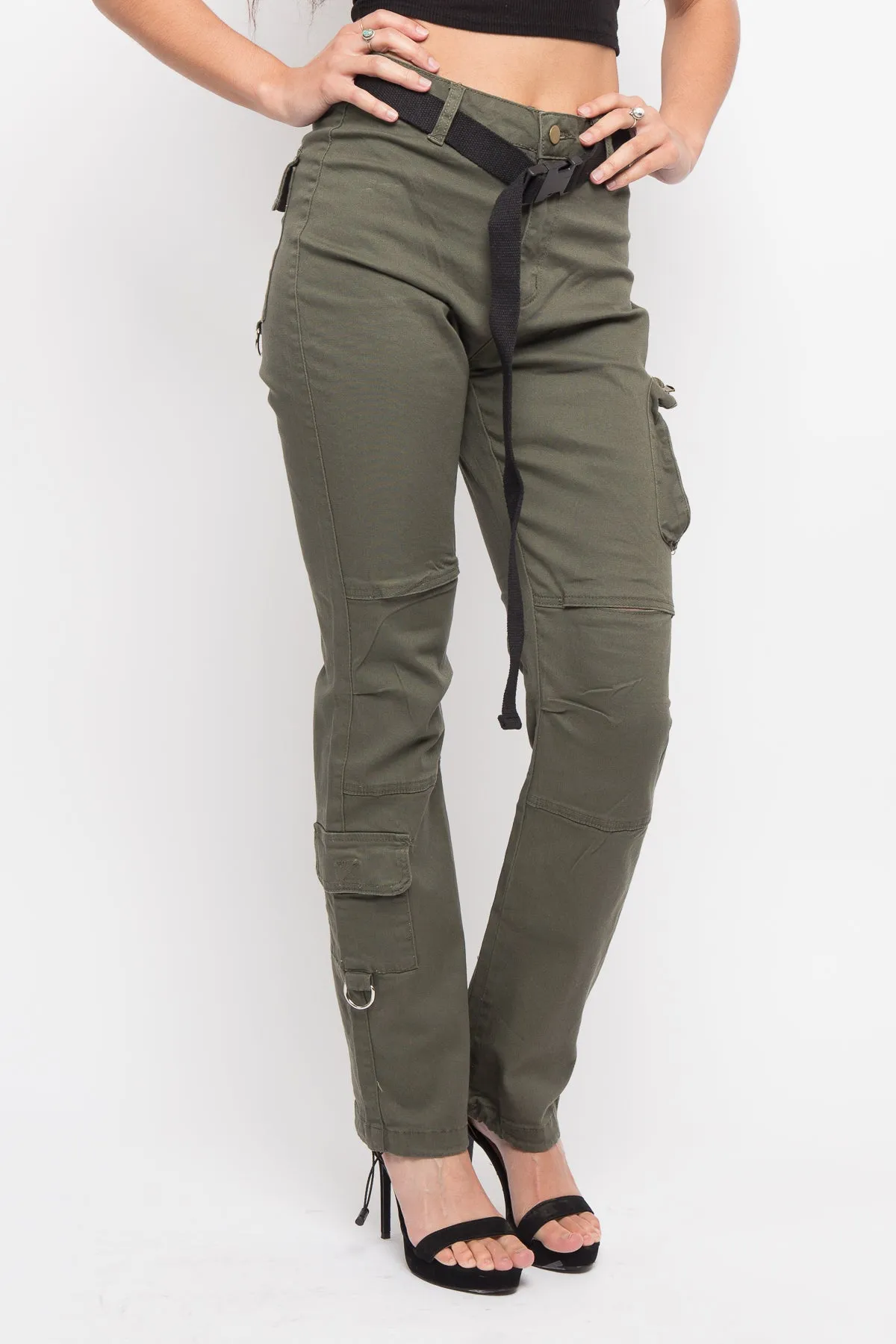 Colored Utility Jogger with Belt