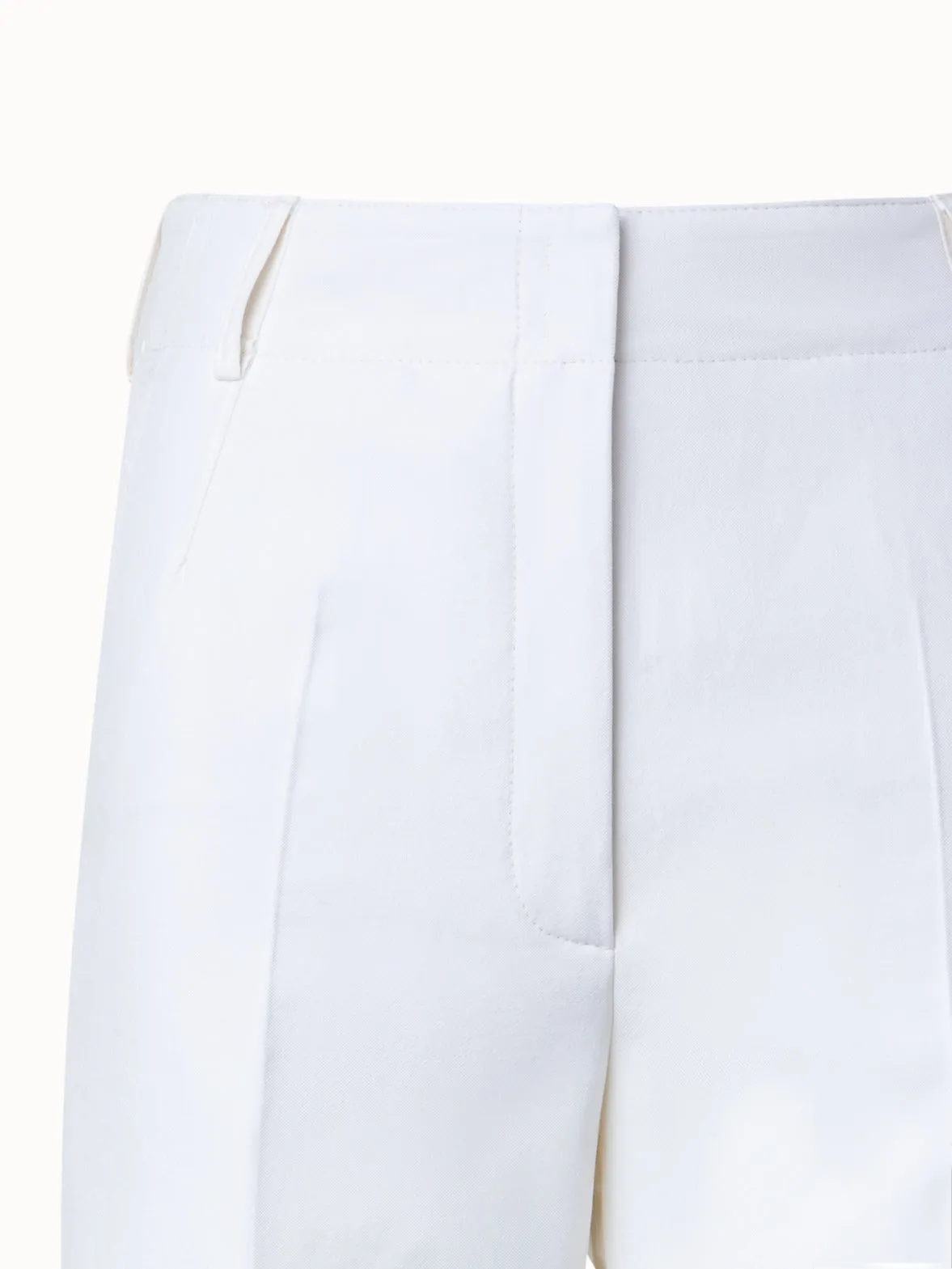 Cotton Twill Cropped Pants