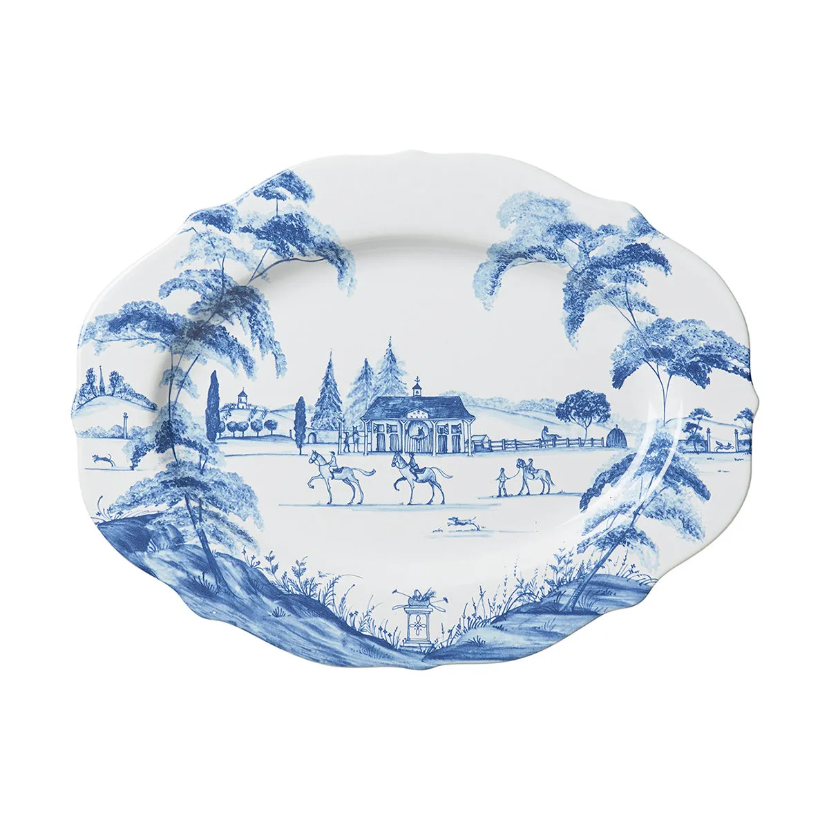 Country Estate 15" Platter - Delft Blue