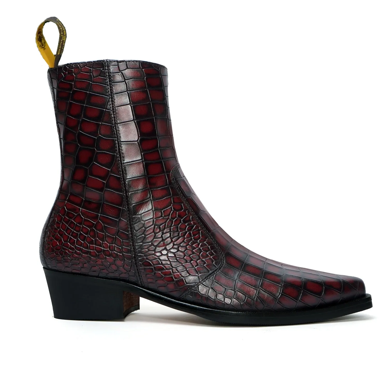 Cowboy Smokey Wine Chelsea Boot