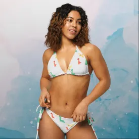 Cute Dino Print Recycled String Bikini