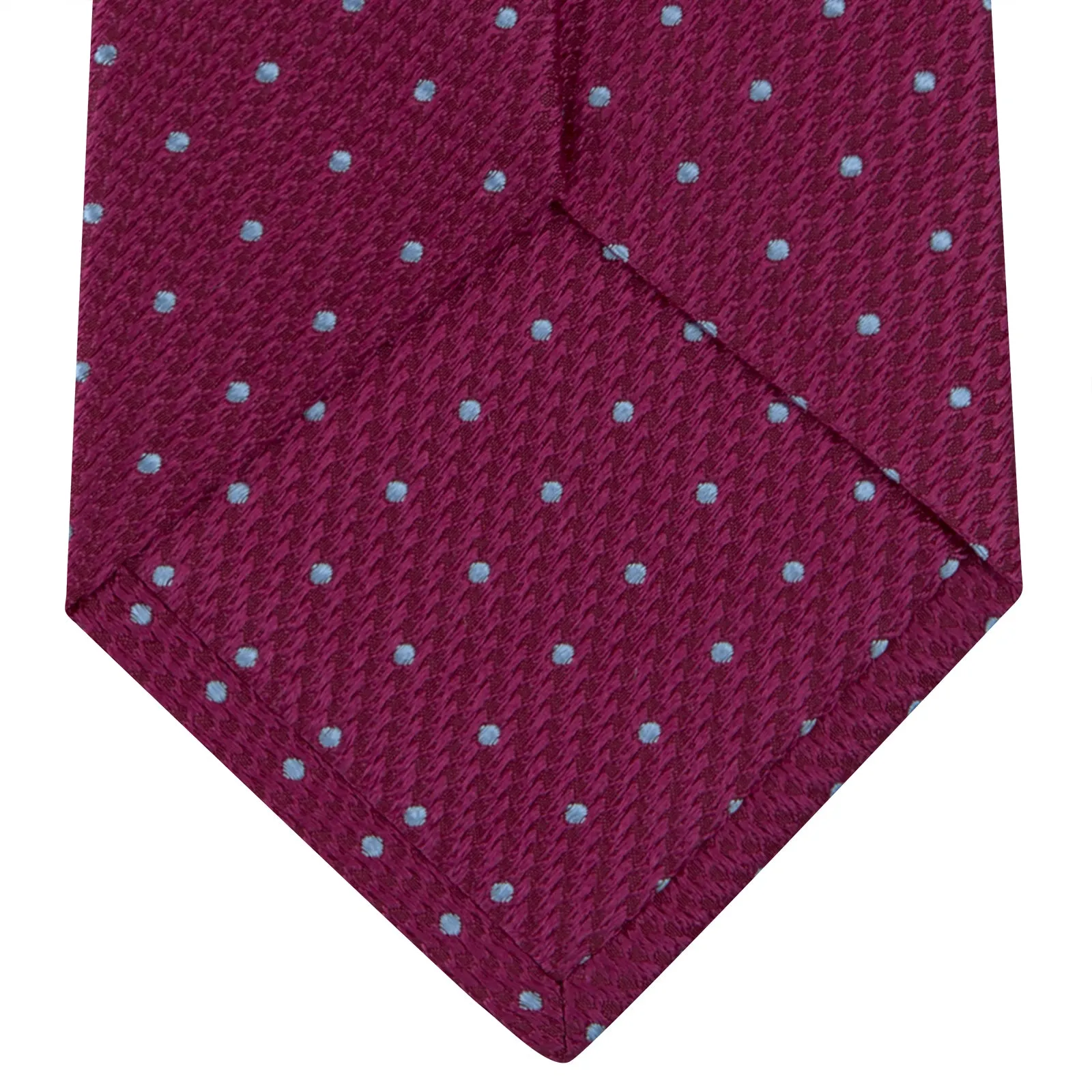 Dark Pink and Blue Spot Lace Silk Tie