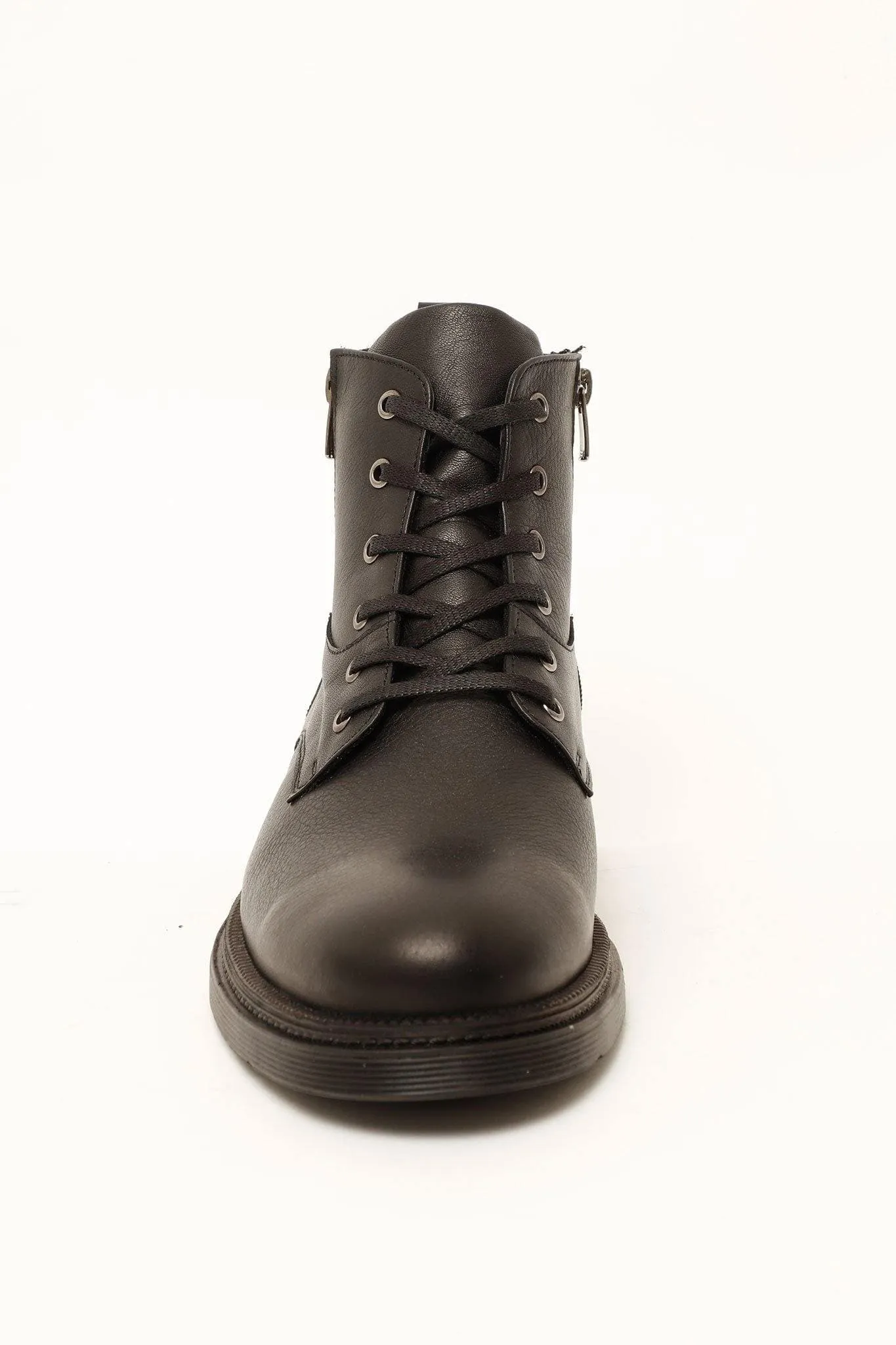 DOUBLE ZIP FAS BOOTS IN CHARCOAL