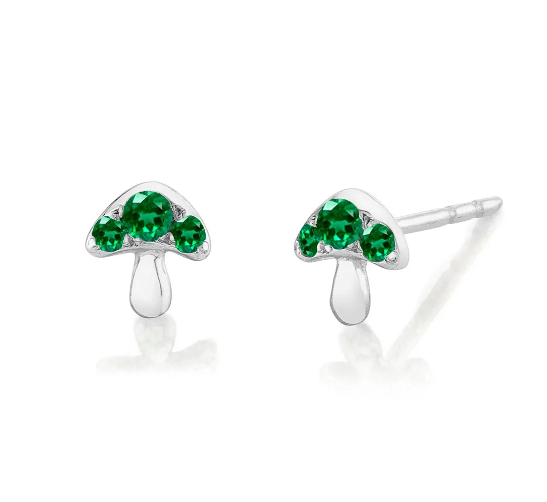 Emerald Mushroom Stud