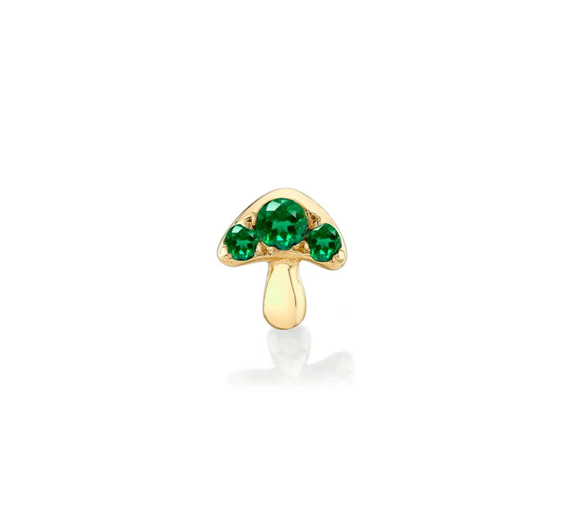 Emerald Mushroom Stud