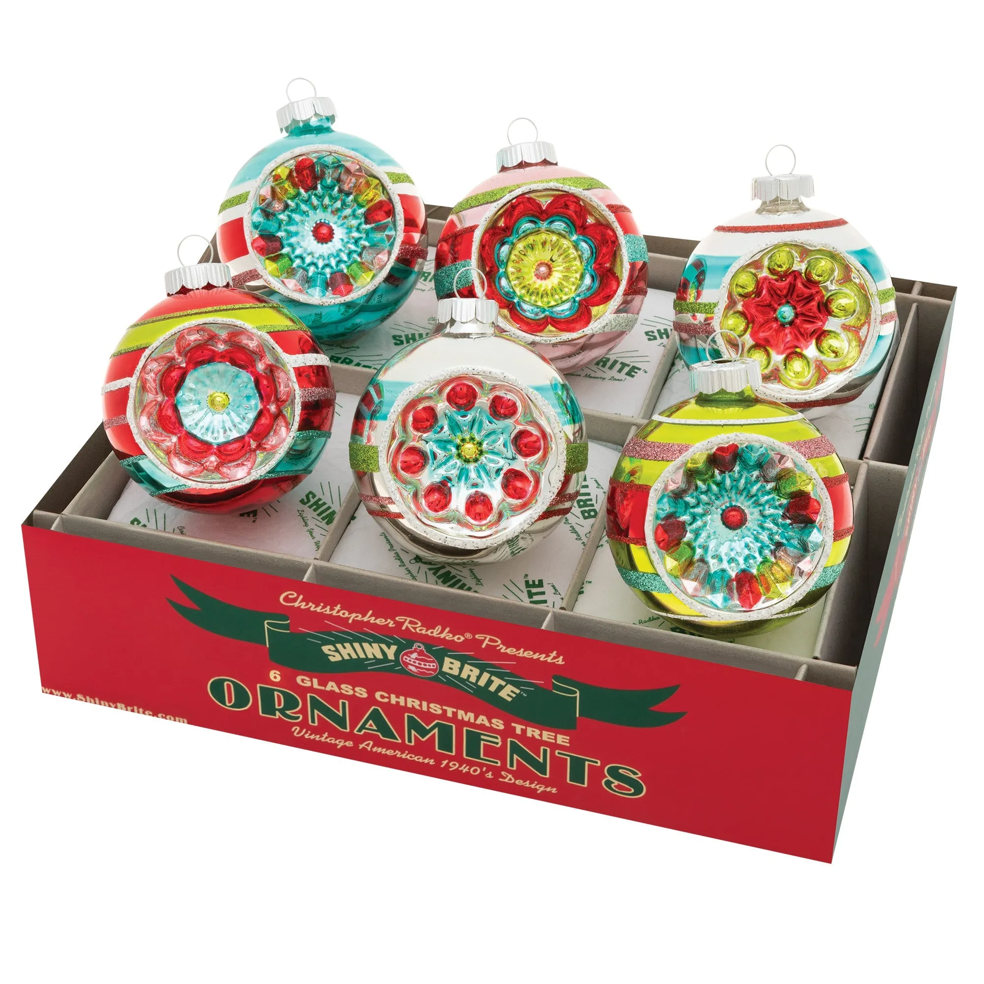 Festive Fete 6 Count 3.25" Decorated Reflector Rounds