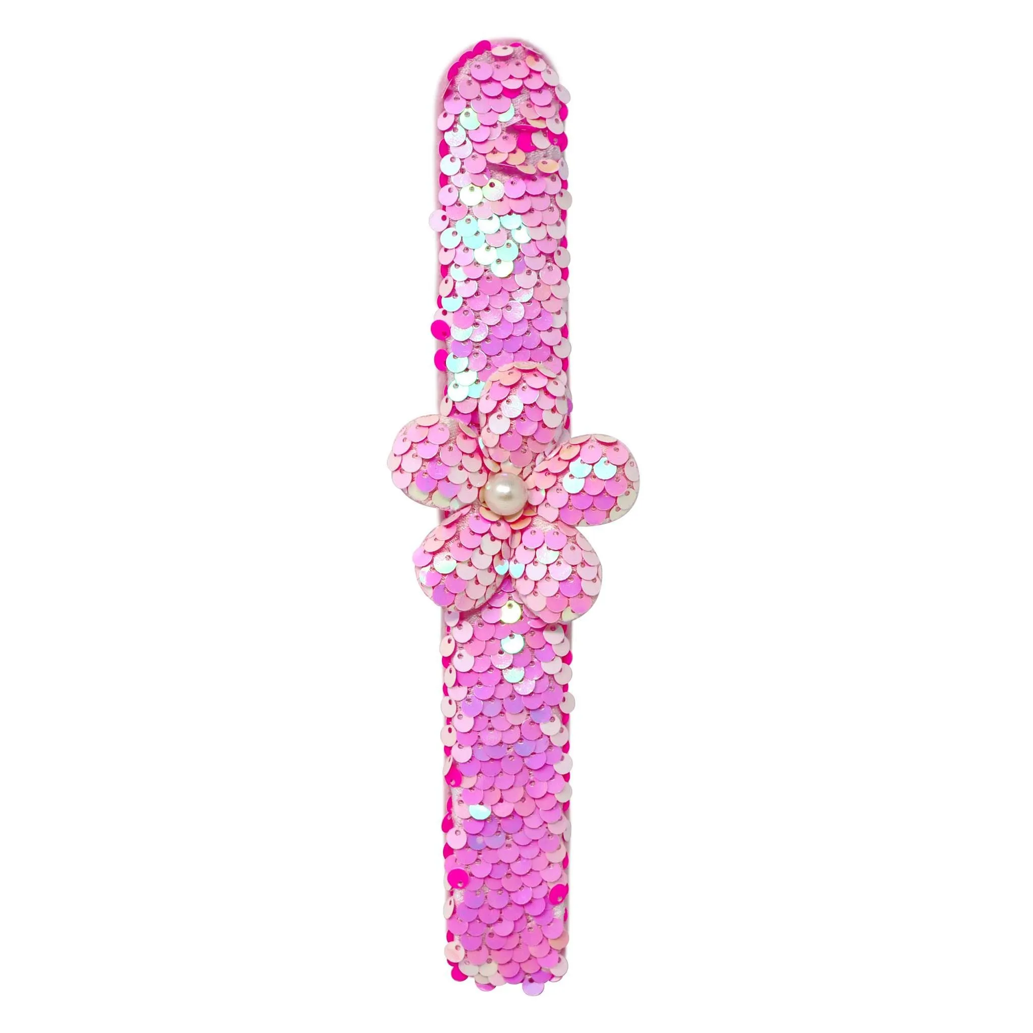 Flower Sequin Slap Bracelet