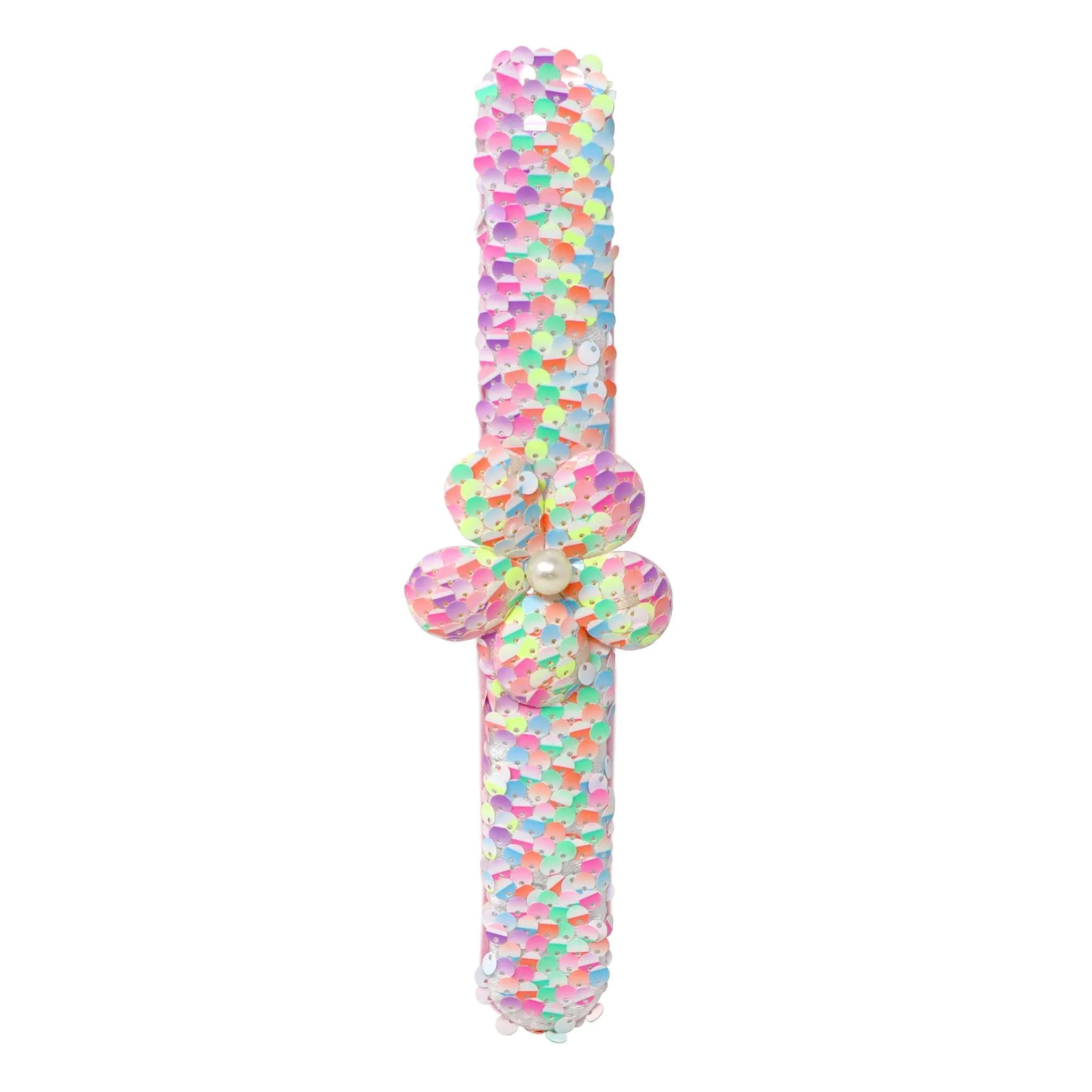 Flower Sequin Slap Bracelet