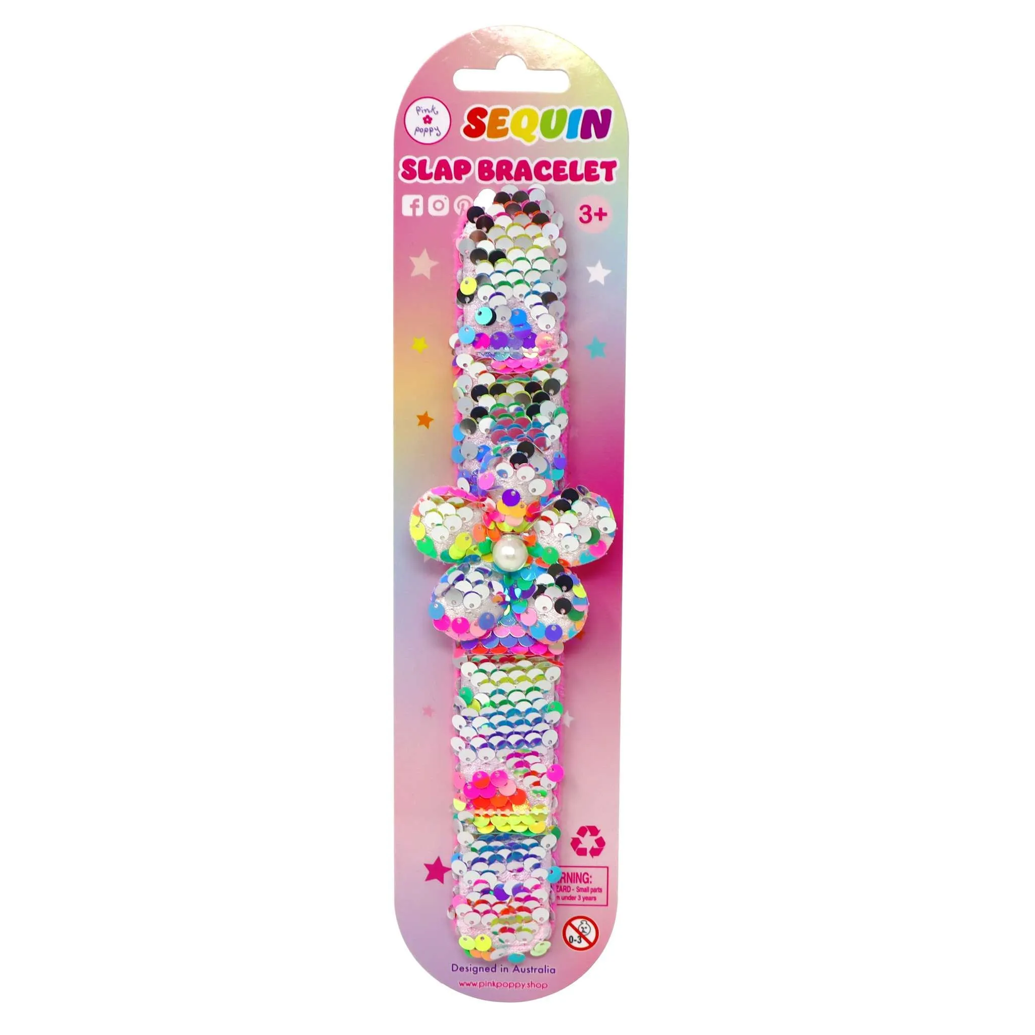 Flower Sequin Slap Bracelet