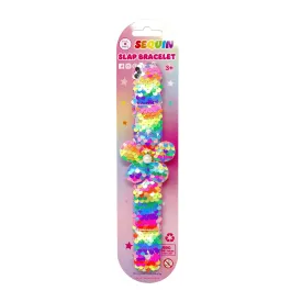 Flower Sequin Slap Bracelet