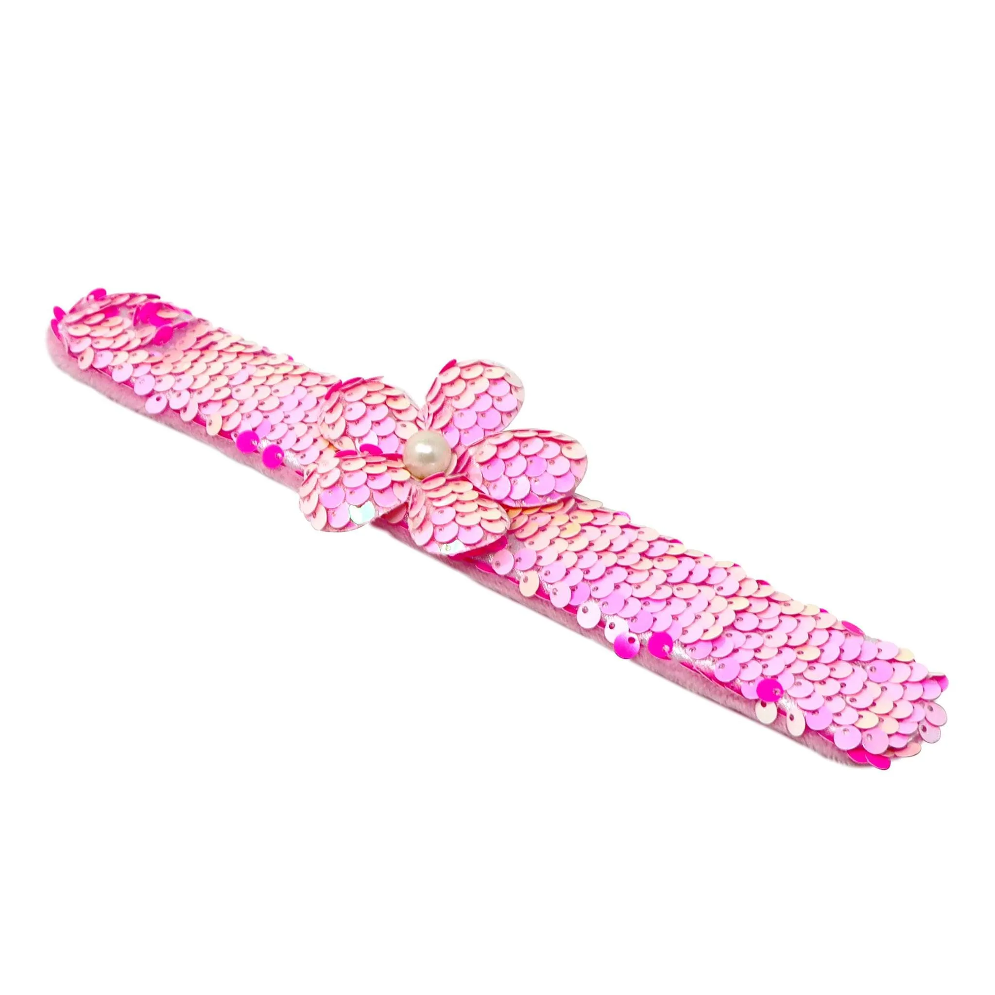 Flower Sequin Slap Bracelet