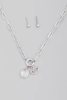 FMN168 Charm Necklace Silver