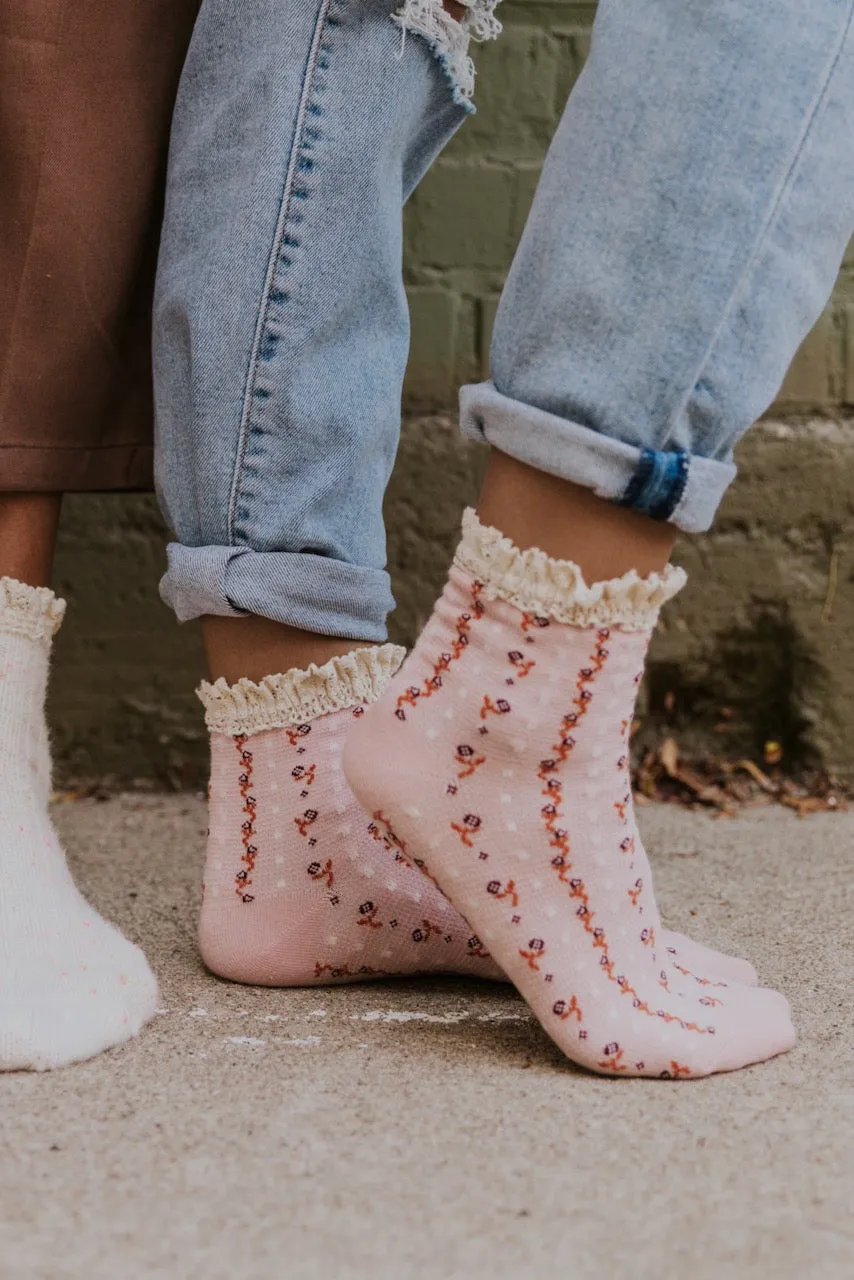 Free People Rosebud Waffle Knit Ankle Socks