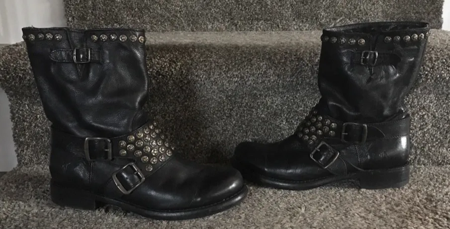 Frye Studded Ankle Boots 7 Preowned