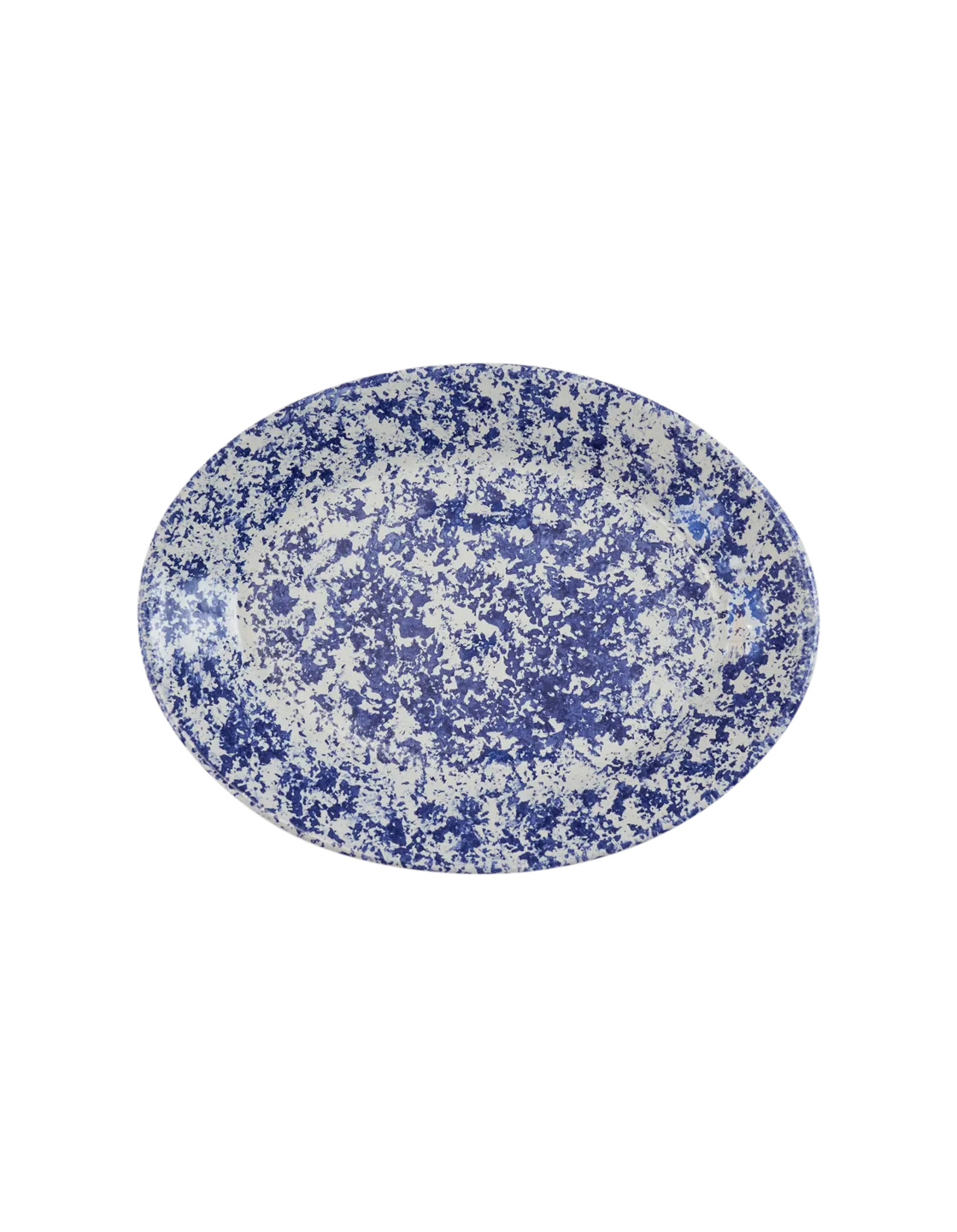 Gable Spongeware Oval Platter