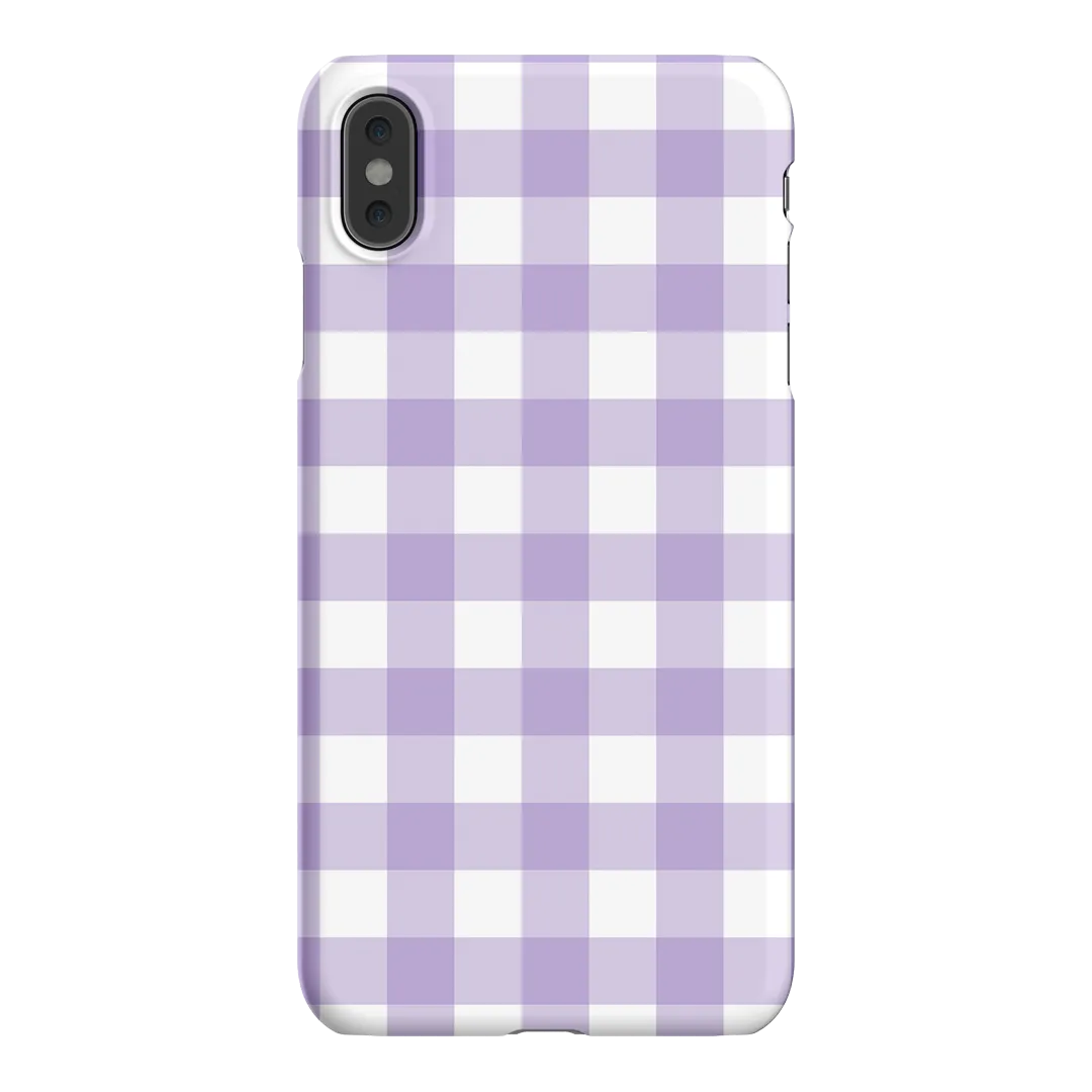 Gingham in Lilac Matte Case