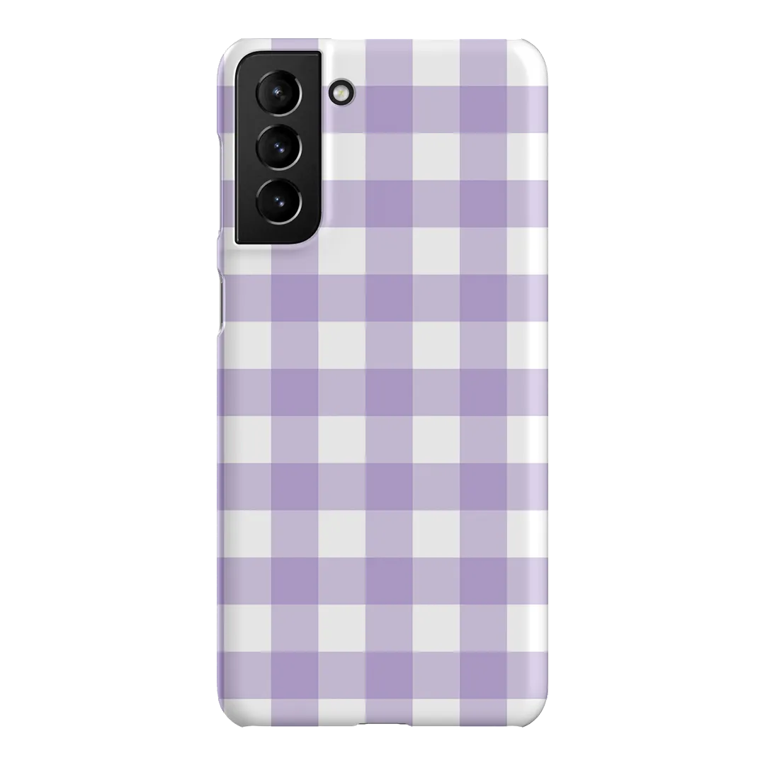 Gingham in Lilac Matte Case