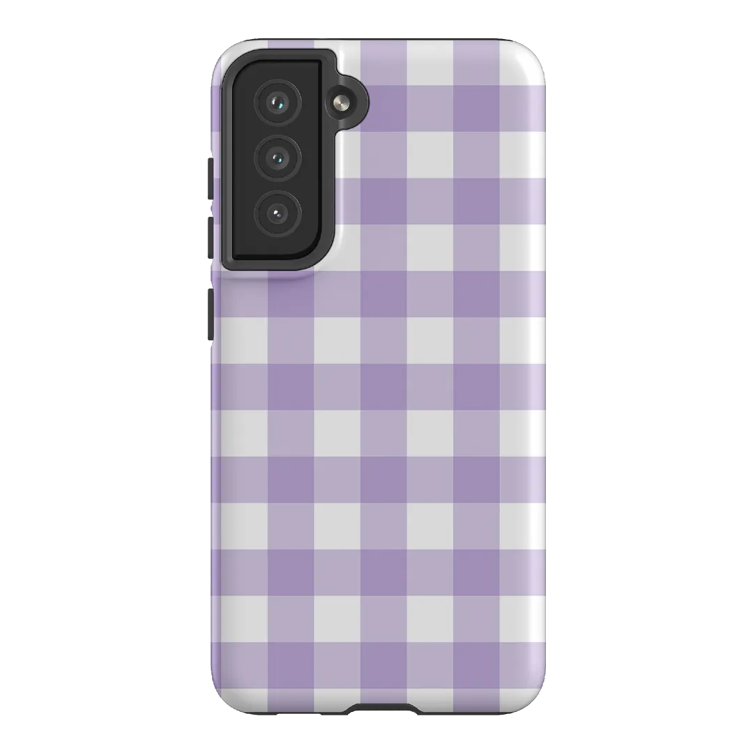 Gingham in Lilac Matte Case