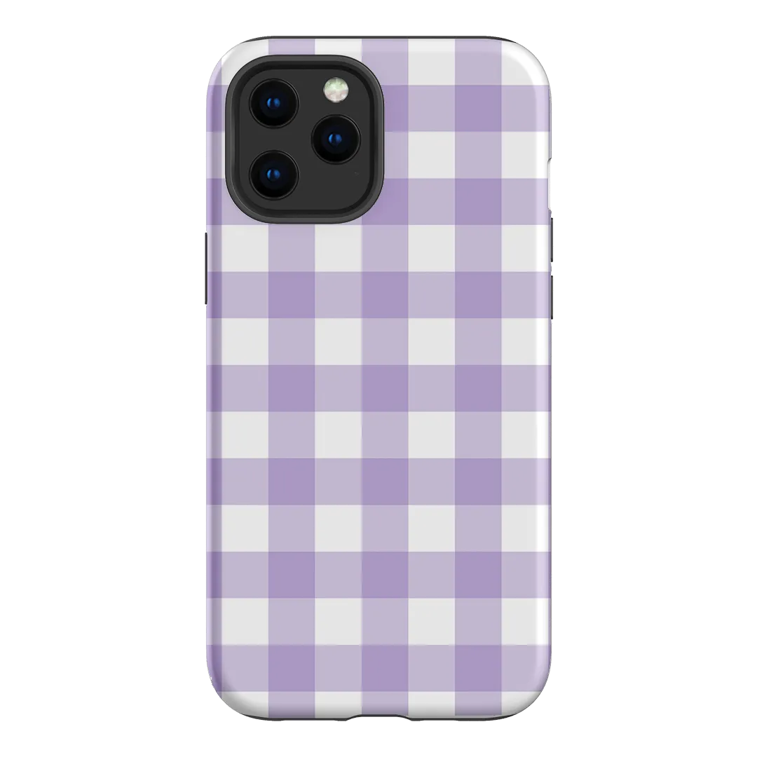 Gingham in Lilac Matte Case