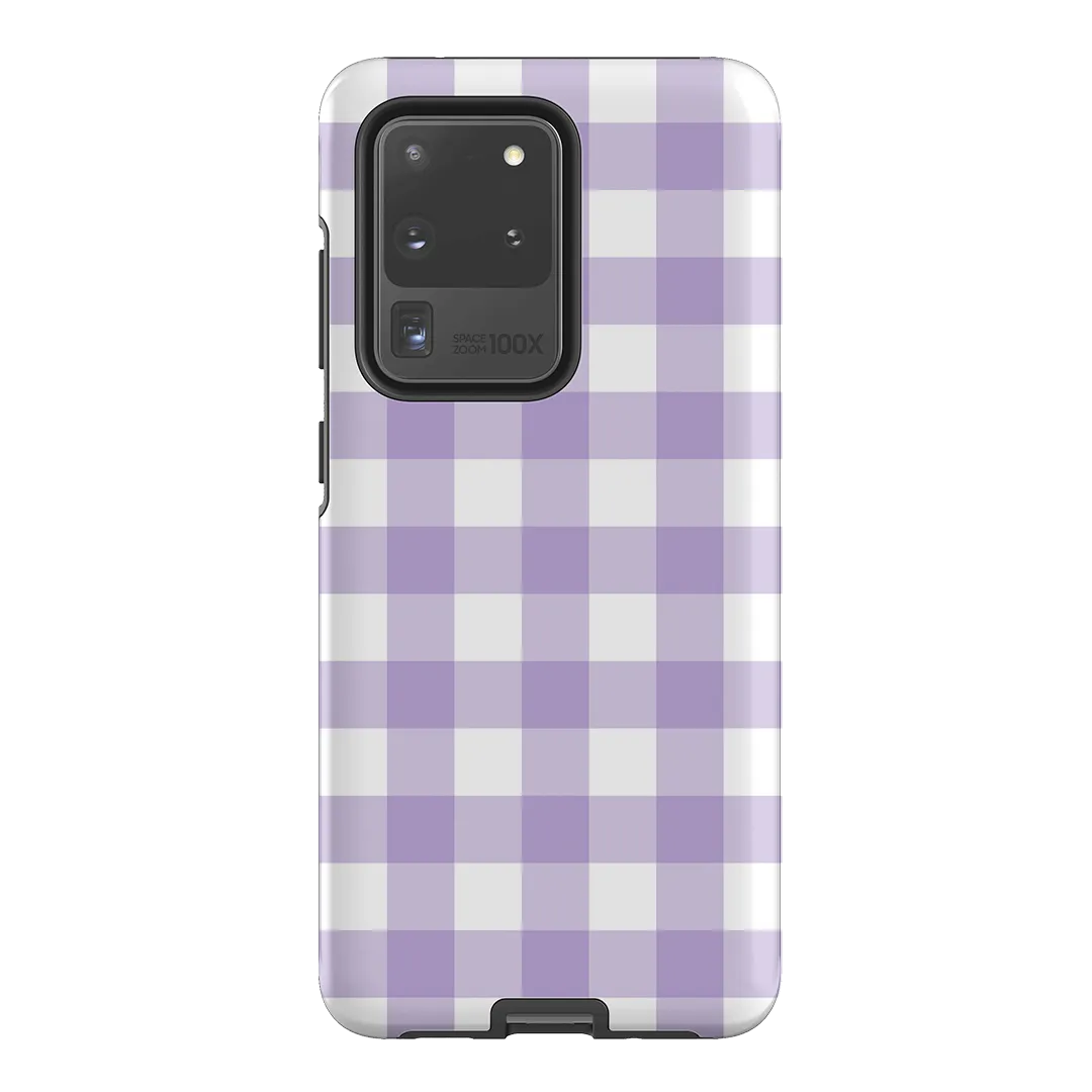 Gingham in Lilac Matte Case