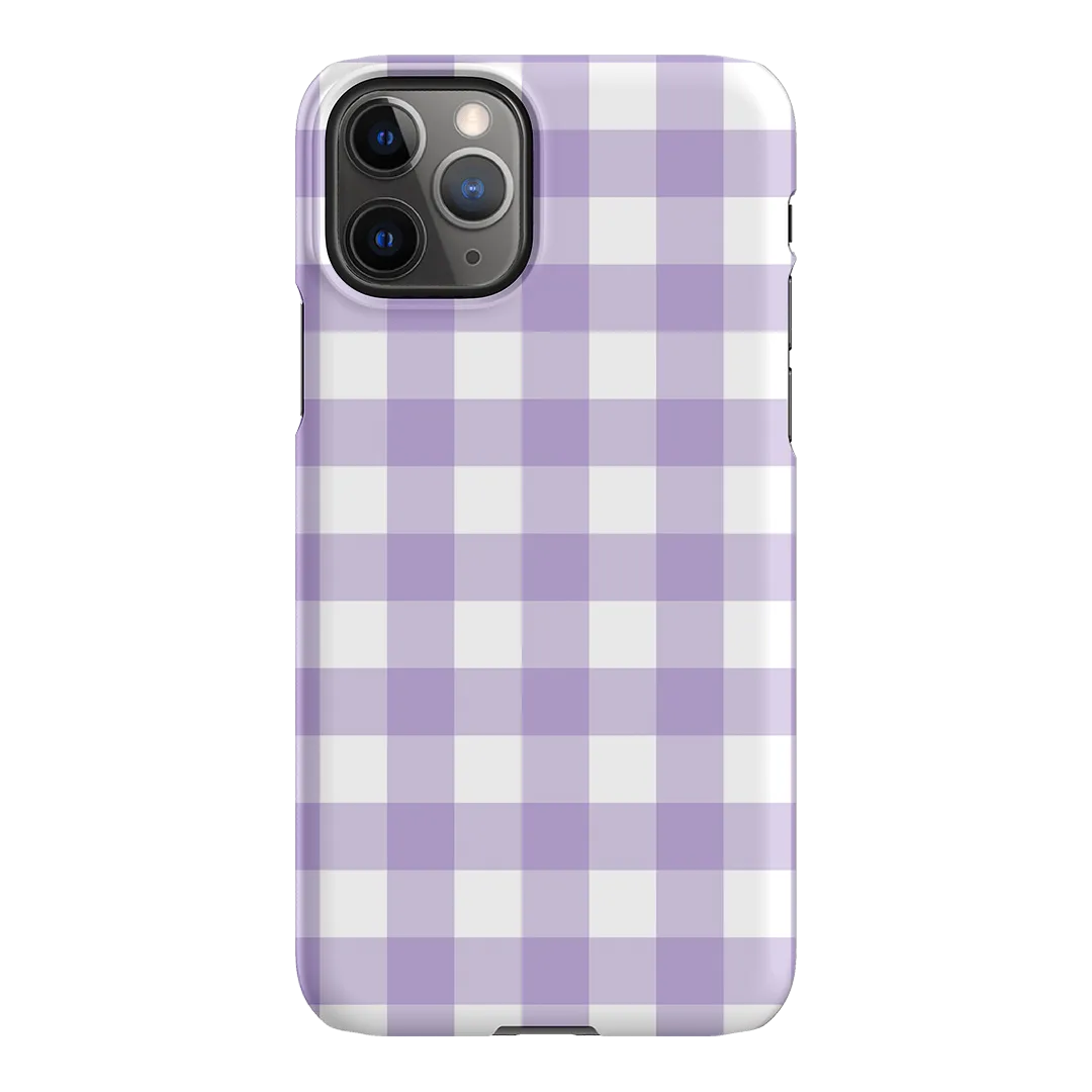 Gingham in Lilac Matte Case