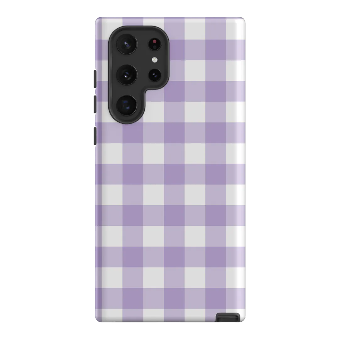 Gingham in Lilac Matte Case