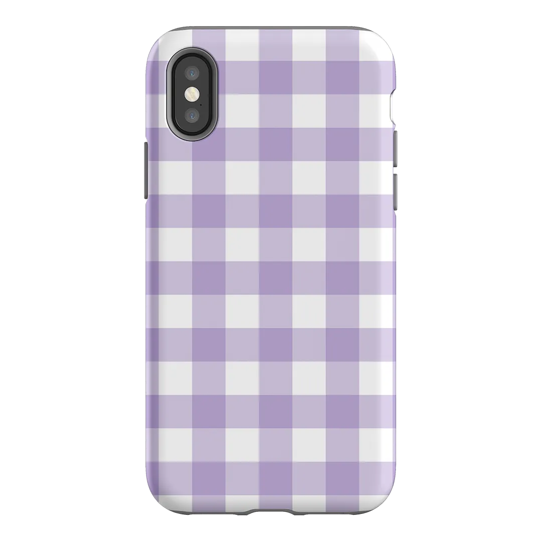 Gingham in Lilac Matte Case