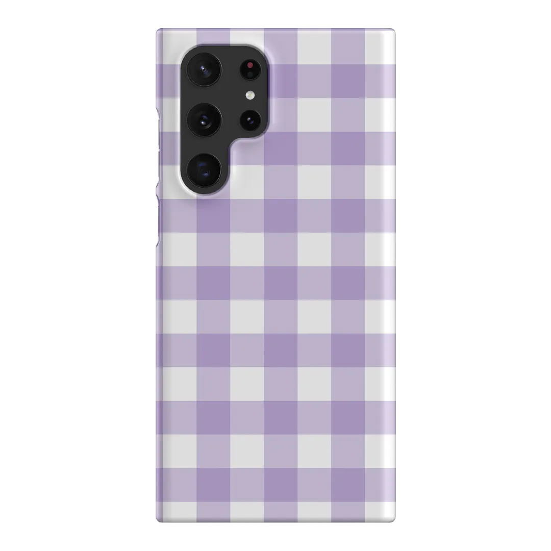 Gingham in Lilac Matte Case