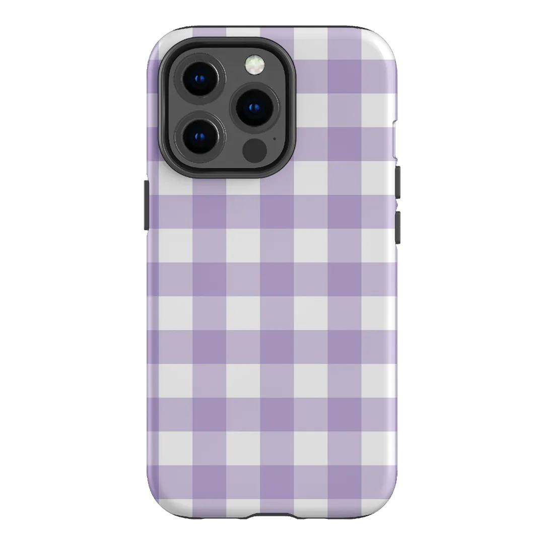 Gingham in Lilac Matte Case