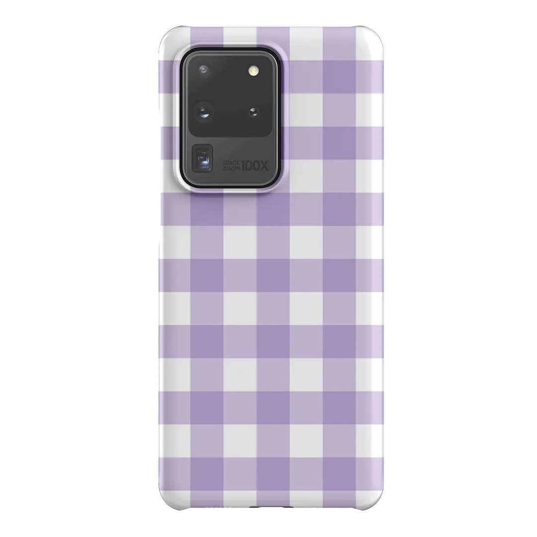 Gingham in Lilac Matte Case