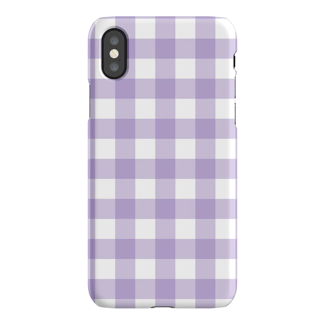 Gingham in Lilac Matte Case